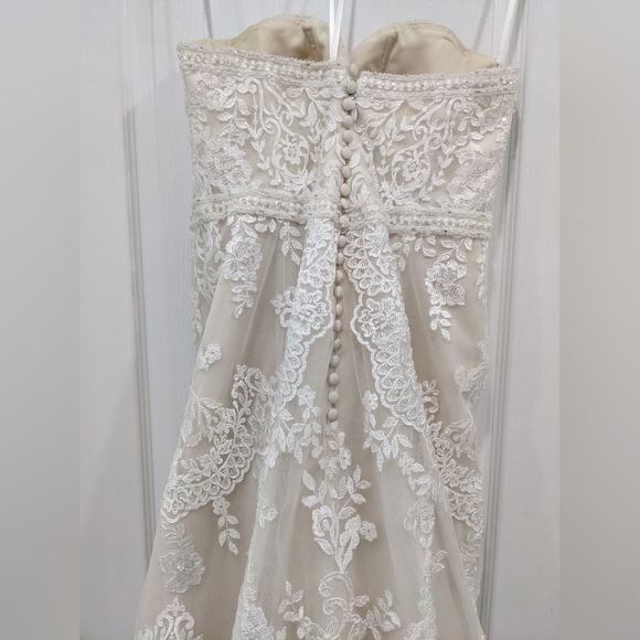 Brand New Wedding Dress! Size 10, champagne undertone. - Picture 9 of 15